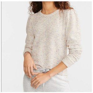 LOU & GREY for Loft Sprinkle Puff Sleeve Terry Top Size Medium